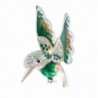 SEPBRIDALS HummingBird Bird Dress Brooch Pin Broach Rhinestone Crystal Jewelry (Green) - C517YUG989O