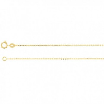 IceCarats Yellow Gold Filled 1.0mm Solid Diamond-Cut Cable Chain 16.00 Inch - CQ118CYDKMX