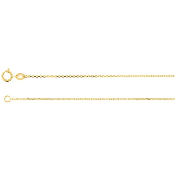 IceCarats Yellow Gold Filled 1.0mm Solid Diamond-Cut Cable Chain 16.00 Inch - CQ118CYDKMX