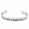I Love You A Bushel and A Peck Stainless Steel Cuff Bracelet- Polished Finish - CM187CNZELK