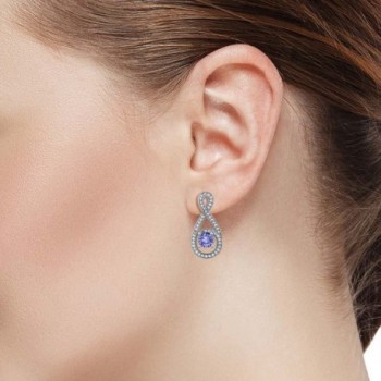 Sterling Tanzanite Gemstone Birthstone Stone in Women's Drop & Dangle Earrings