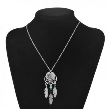 MJARTORIA Dangling Filigree Dreamcatcher Necklace