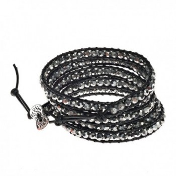 Mystique Fashion Crystal Leather Bracelet