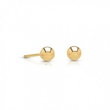 14k Gold Tiny Ball Stud Earrings Extra Small Size (2mm) - CM12D8W5RR9