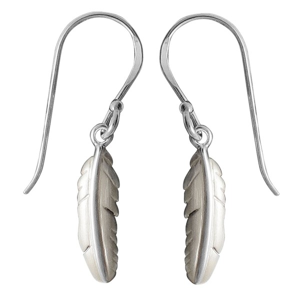 Boma Sterling Silver Matte Feather Earrings - CW11HEKPY57