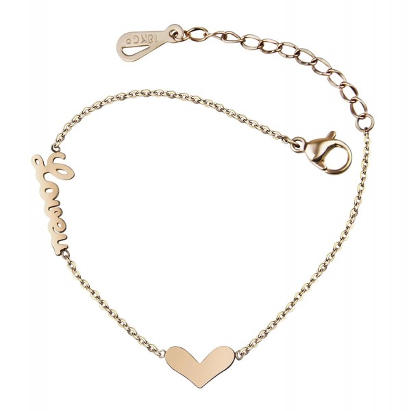 Bracelet Birthday Valentines Anniversary Christmas - Heart with Love- Anklet - CN1855CYQMG