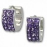 Amello stainless steel creole -Hinged Snape- with purple zirconia- original Amello ESOS01V - CD11EW711H5
