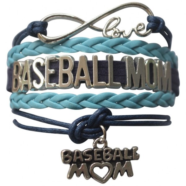 Baseball Mom Bracelet- Baseball Jewelry For Moms - Perfect Gift for Baseball Moms - " Blue " - CI12FOTT69J