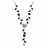 Glamorousky Butterful and Rose Necklace with Black Austrian Element Crystals (5449) - CG11BHSOOFX