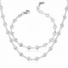 U7 Stainless Steel Jewelry Chain Link Bracelet & Heart Necklace - CD125RAB51L