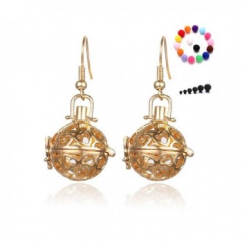 CHUYUN Essential Oil Diffuser Earrings Rose Gold Heart for Aromatherapy Jewelry Gift - CU184Q0M2NG