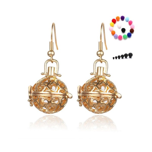 CHUYUN Essential Oil Diffuser Earrings Rose Gold Heart for Aromatherapy Jewelry Gift - CU184Q0M2NG