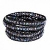 Genuine Leather Bracelet Colors rhinestone - CR1866X67CN