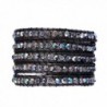 Genuine Leather Bracelet Colors rhinestone