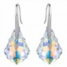 EleQueen Sterling Earrings Iridescent Swarovski - Iridescent Aurora Borealis AB - CO12IDA02MZ