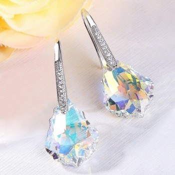 EleQueen Sterling Earrings Iridescent Swarovski