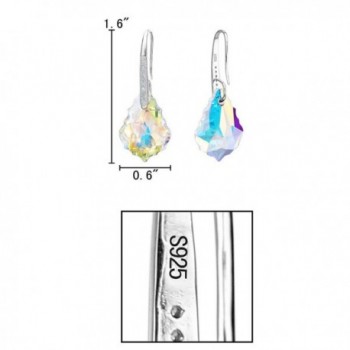 EleQueen Sterling Earrings Iridescent Swarovski in Women's Drop & Dangle Earrings