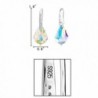 EleQueen Sterling Earrings Iridescent Swarovski in Women's Drop & Dangle Earrings