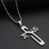 LUCBUY Sterling Diamond Necklace Stainless in Women's Pendants