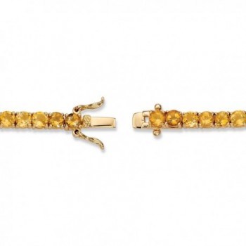 Genuine Yellow Citrine Gold Plated Bracelet