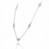 Sterling Silver Polished Station Necklace