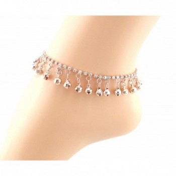 JY Jewelry Rose Gold full design Rhinestone chain with bells tassels Anklet - CH11VD74BBZ