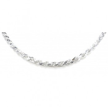 Solid Sterling Silver Diamond Chain in Women's Chain Necklaces