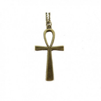 Ancient Bronze Ankh Necklace - Crux Necklace - Egyptian Necklace-simple Cross Necklace - Key of Life - CI12DD9M21B