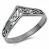 Sterling Silver Chevron Thumb Ring - C7183455N54