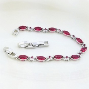 SELOVO Crystal Bracelet Silver Zircon in Women's Tennis Bracelets