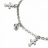 Stainless Anklet Bracelet Dangling Crosses