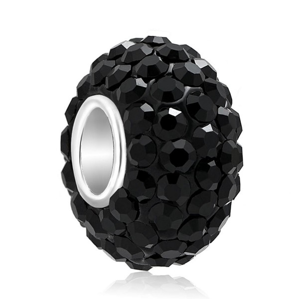 Third Time Charm Birthday Charms Swarovski Elements Beads For Bracelets - Black - CS17YE9DXX3