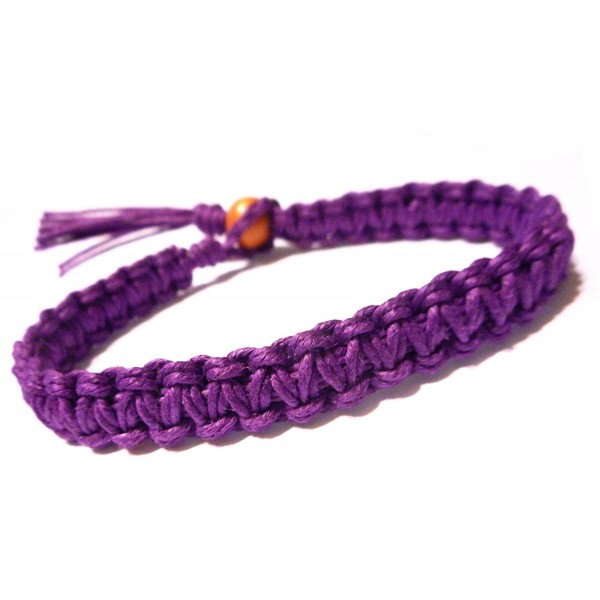 Purple Surfer Hawaiian Style Hemp Bracelet - Handmade - CC1104OBO95