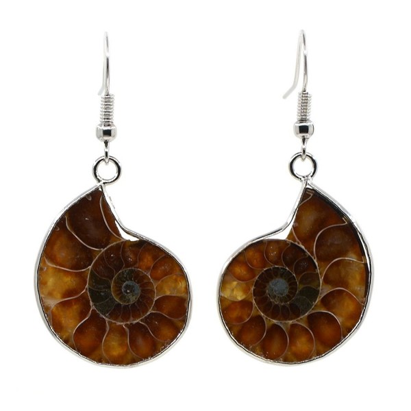 Justinstones Natural Ammonite Fossil Earrings - CA125GFMDOB