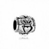 Charmed Craft Sterling Silver Celtic Friendship Claddagh Charms Beads Jewelry Fit Pandora Charm Bracelet - CU128I1U5LX