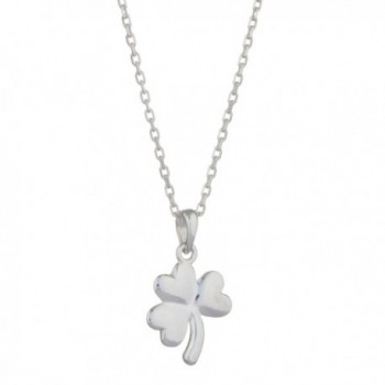 [S44397] Shamrock Pendant in Sterling Silver with 18" Silver Chain - C21264EV5NX