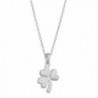 [S44397] Shamrock Pendant in Sterling Silver with 18" Silver Chain - C21264EV5NX