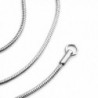 18 Inch Stainless Steel Snake Necklace Chain Solid Round Smooth 2mm - CM11KCU44GL