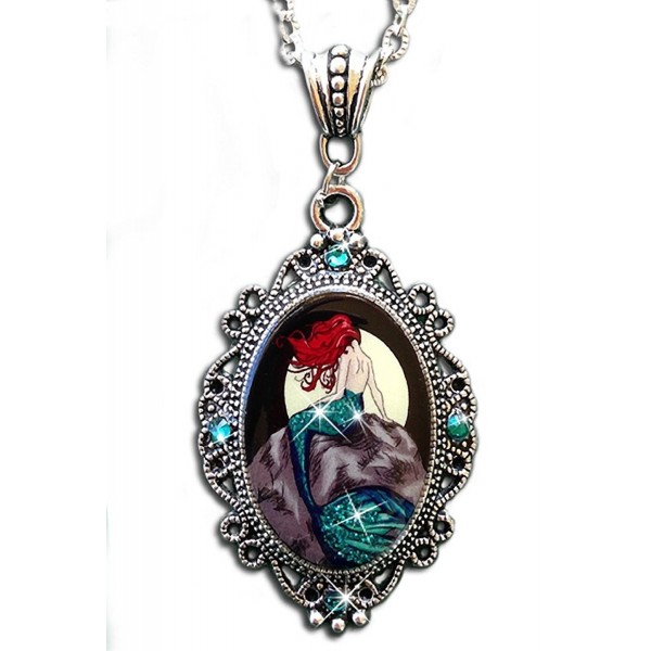 Alkemie Mermaid Cameo Sparkles Necklace - CU11M3UHTXN