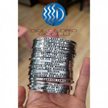 Mantra Phrase TIME Surgical Steel in Women's Cuff Bracelets
