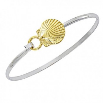 Scallop Shell Bracelet Latch Cuff by Cape Cod Jewelry-CCJ - CN11SVWM6QH
