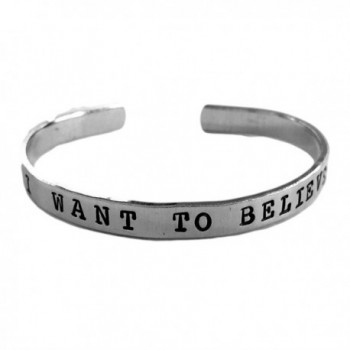 I Want to Believe - X-files - Custom 1/4" Hand Stamped Aluminum Bracelet - CH11ZZB7QH1