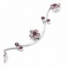 Glamorousky Flower and Wave Bracelet with Purple Austrian Element Crystals (1035) - CH118SOBO3J