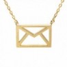 chelseachicNYC Handcrafted Brushed Envelope Necklace