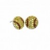 Sports Simulated Rhinestone Stud Earrings - Tennise(14mm diameter) - CW11NXB40FL