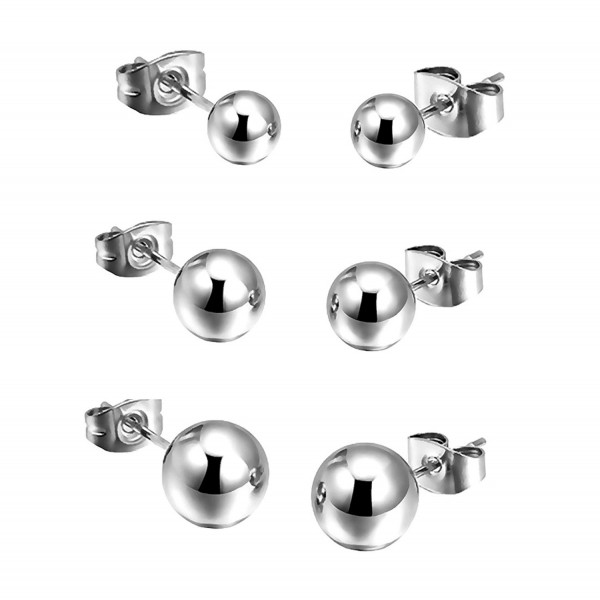 Round Ball Stud Earring for Women - CT12KSEGV11