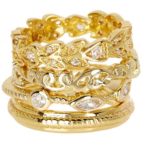 CZ Wholesale Gemstone Jewelry Stackable Ring Set - CG184Q6C76S