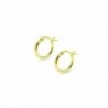 Yellow Flash Sterling Silver Earrings - 15mm-Yellow Gold Flash Sterling Silver - CV185KI97OA