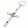 Silvery Cross Pendant Keychain Whistle in Women's Pendants