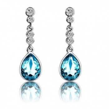 Pealrich Earrings Swarovski Elements Valentines - Blue - CA1840QWACA